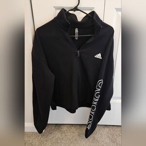 Adidas quarter zip cropped sweatshirt